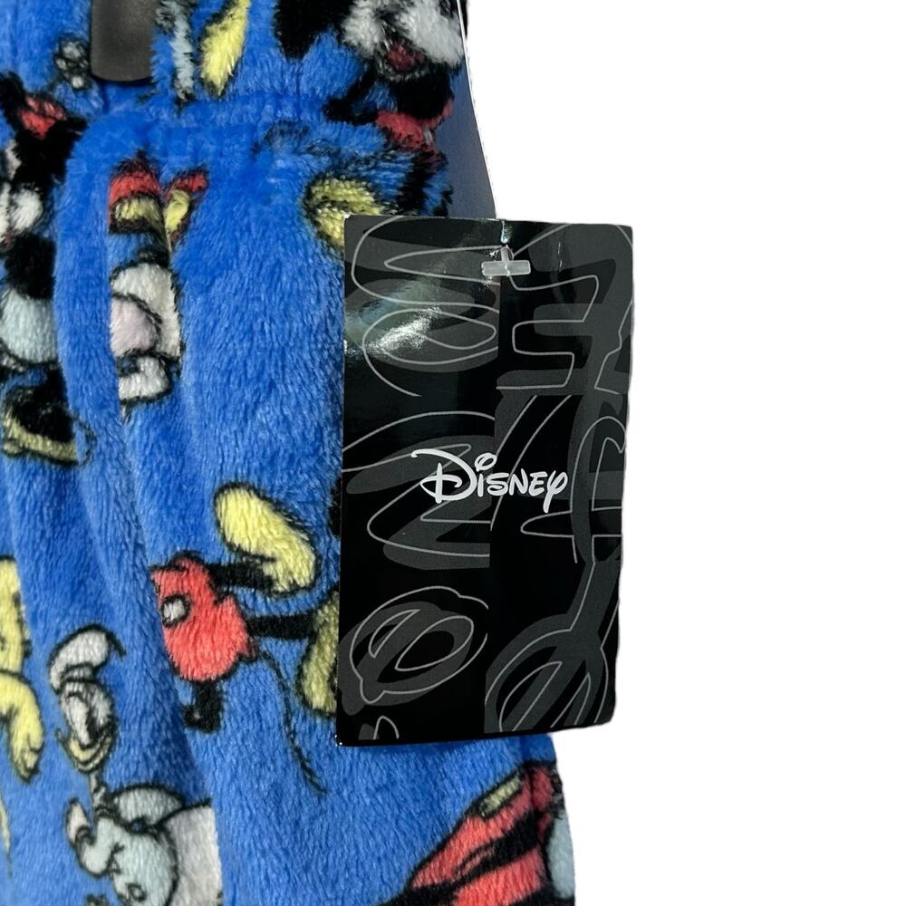 Disney Mickey Mouse Friends Fab Six Plush Pajama Pants NWT Women's Sz M Blue - Picture 3 of 7